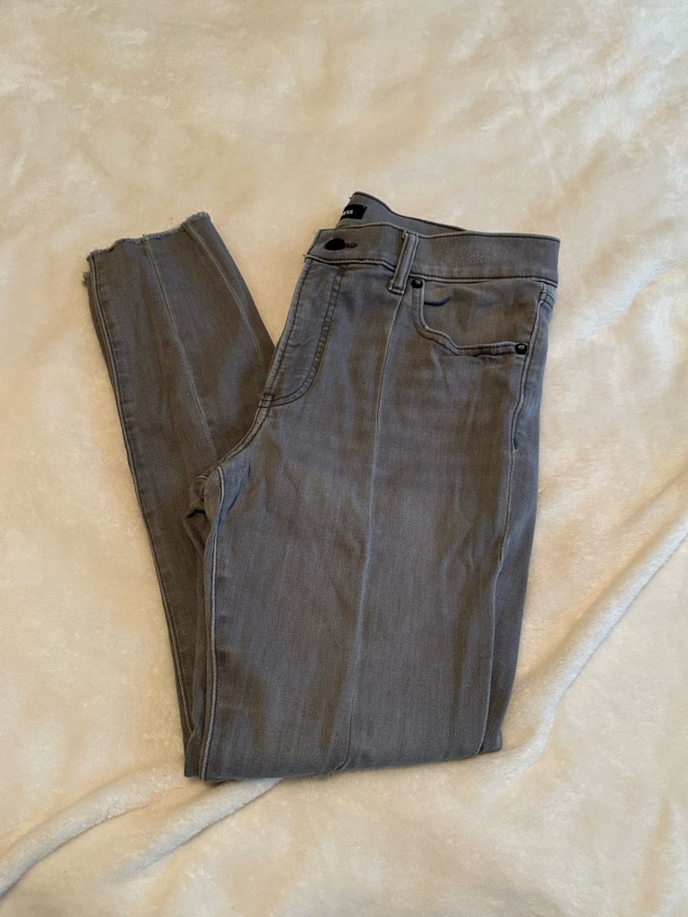 Express Gray Mid-Rise Skinny Jeans Size 8R